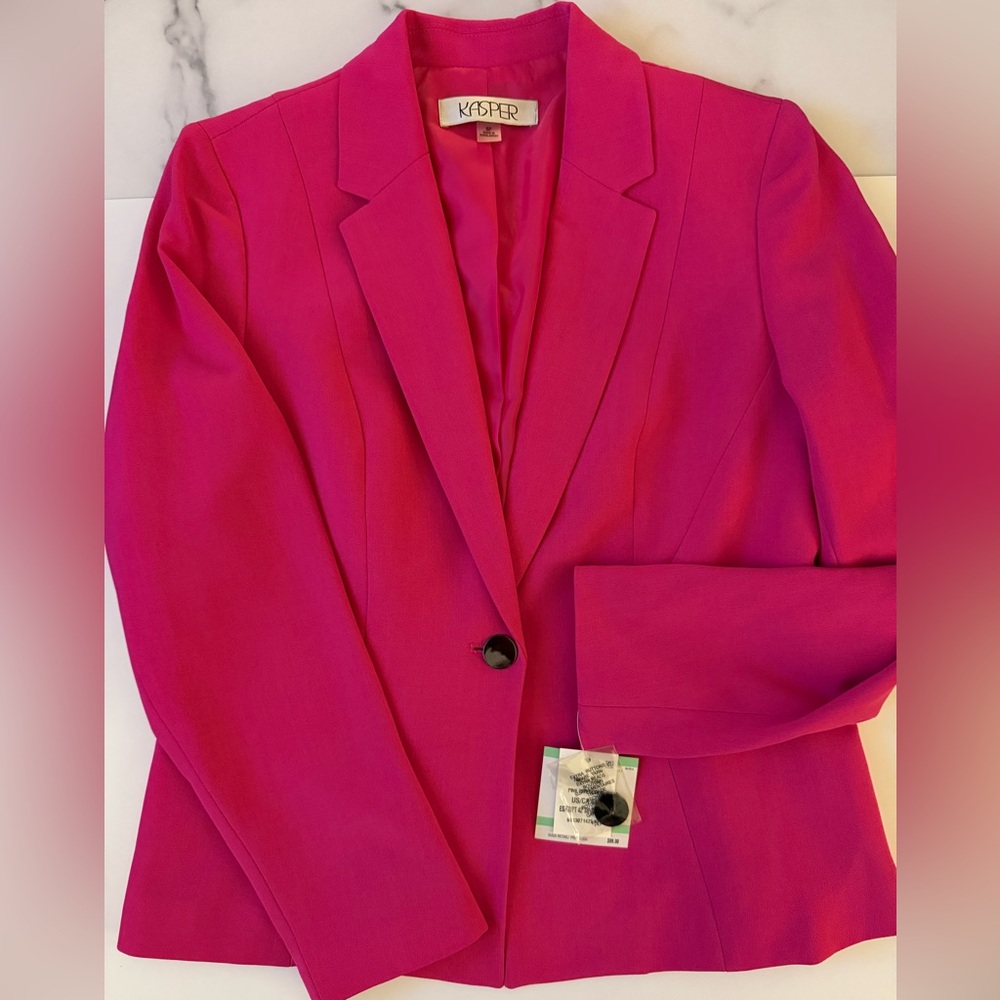 🩷👚🔥HOT DEAL🔥NWT/ Kasper Women's Fuchsia Blazer